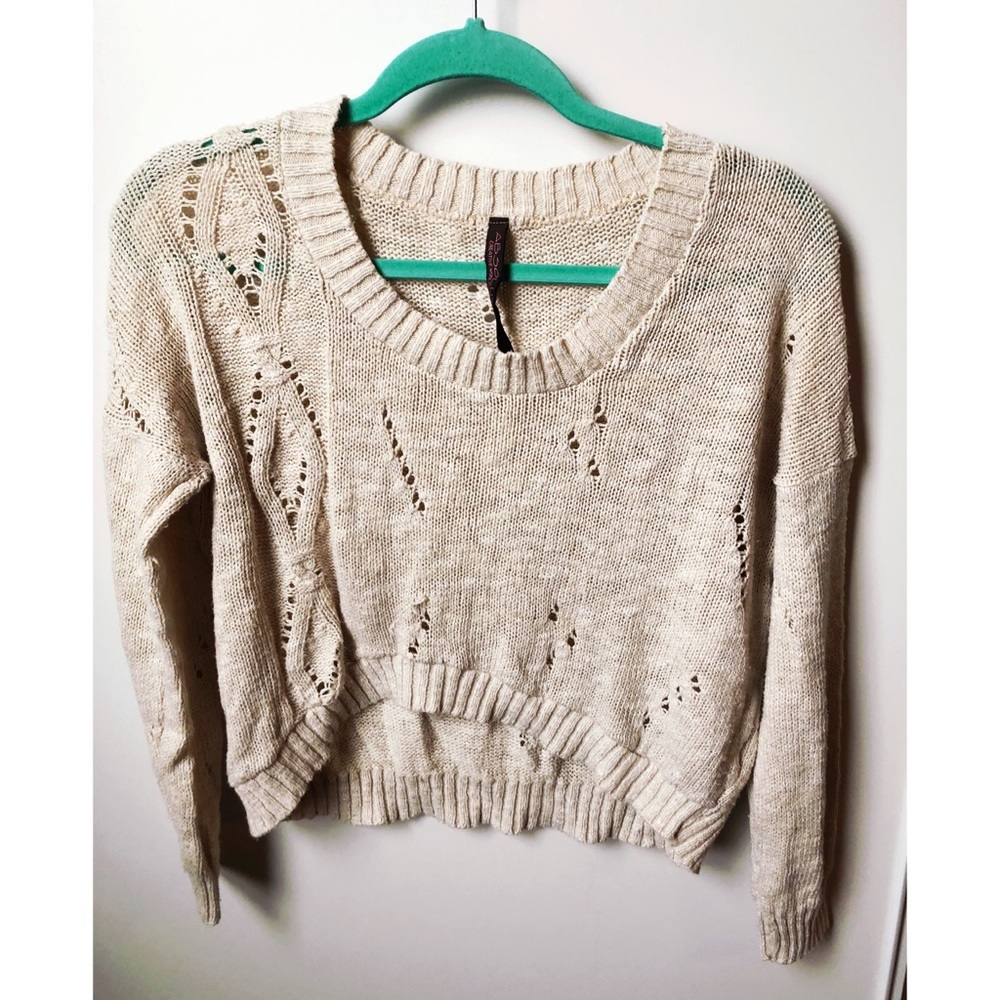Distressed Crop Sweater